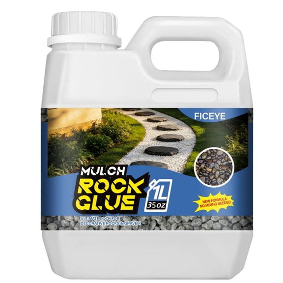35Oz Landscape Mulch Glue, Ready-To-Use, Fast-Drying And Non-Toxic | Powerful Gravel Binder For Mulch, Stones, Pea Gravel, Rocks | Mulch Adhesive, Weather-Resistant, Long-Lasting Outdoor Stabilizer