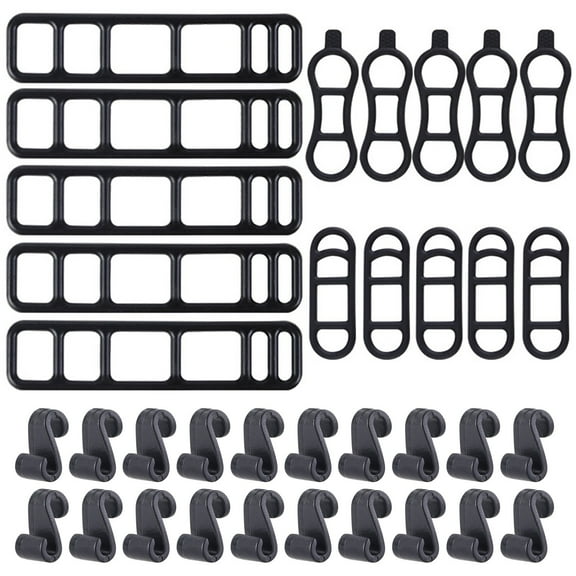 35PCS/40PCS Bike Light Silicone Straps Flashlight Mount Band Rubber Straps Sets
