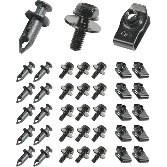 35PCS Car Engine Under Cover Splash Shield Guard Body Bolts Screws,Skid Plate Bolts Screw Kit,Bumper Screws,Engine Splash Shield Screw,Suitable for Most Cars and Sedans Replacement
