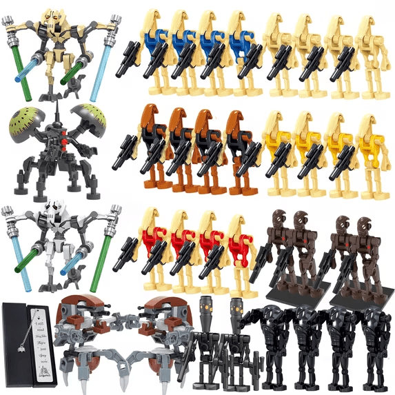 35PCS Clone Wars Battle Droids Army Action Figures Building Blocks Toys Set, Commando Droids Super Battle Droids
