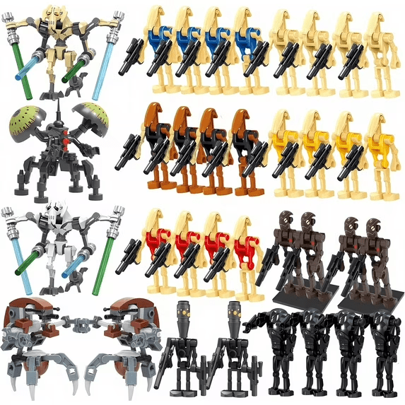 35PCS Clone Wars Battle Droids Army Action Figures Building Blocks Toys Set, Commando Droids Super Battle Droids