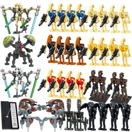 35PCS Clone Wars Battle Droids Army Action Figures Building Blocks Toys Set, Commando Droids Super Battle Droids