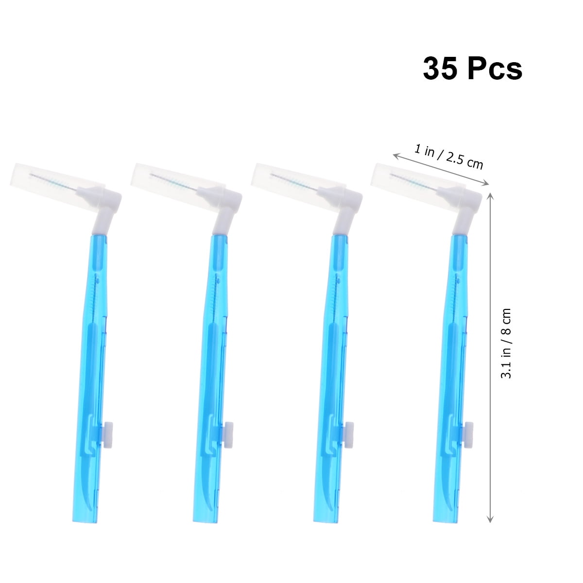 35PCS L Shaped Interdental Floss Brushes Threeheaded Dental Teeth Oral