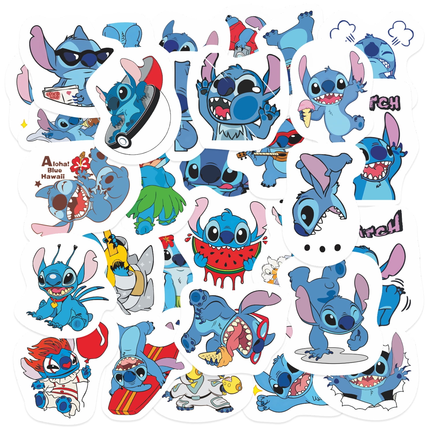 35PCS Stitch Stickers for Water Bottle Cup Laptop Guitar Car Motorcycle ...