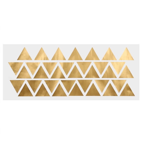 35PCS Triangle Shape Removable DIY Wall Sticker PVC Vinyl Art Decal Home Room Decor Golden 7CM