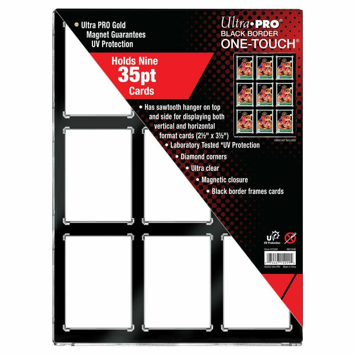 35PT 9-Card Black Border UV ONE-TOUCH Magnetic Holder - Walmart.com