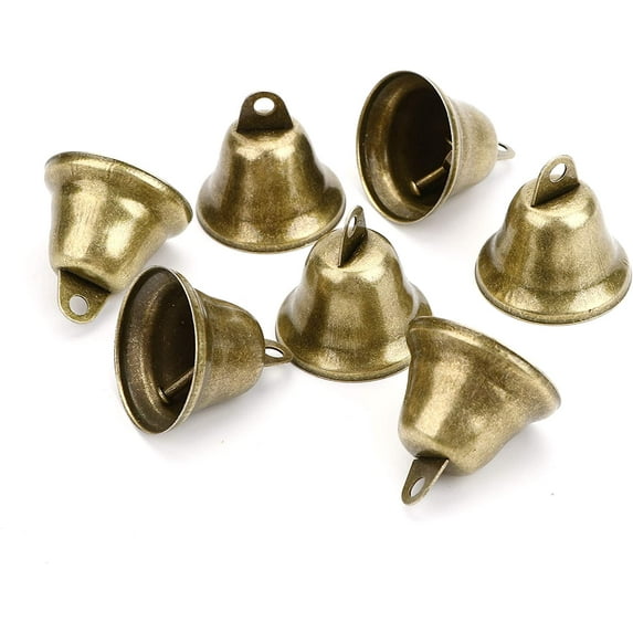 35Pack 38mm/1.5" Vintage Bronze Style Jingle Bells, Craft Bell for Dog Doorbell Training, Housebreaking, Making Wind Chimes,Christmas Bell
