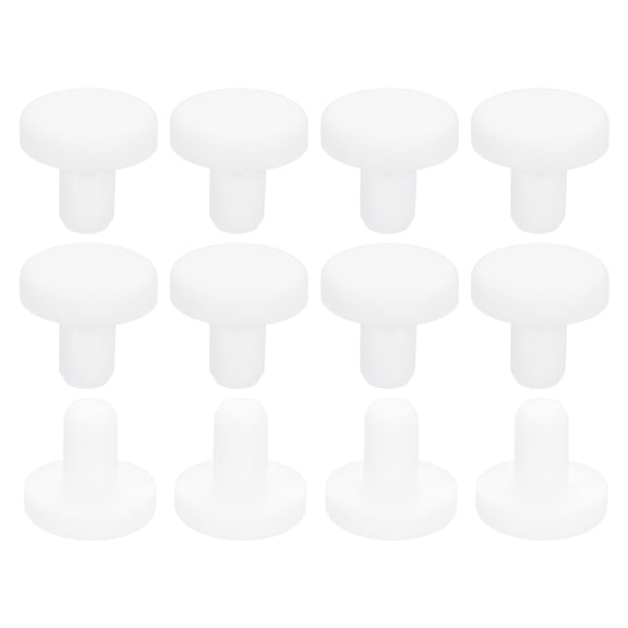 35Pack Silicone Hole Plug 5mm, White High Temp T Type Rubber Stoppers for 4.3-5.05mm Hole