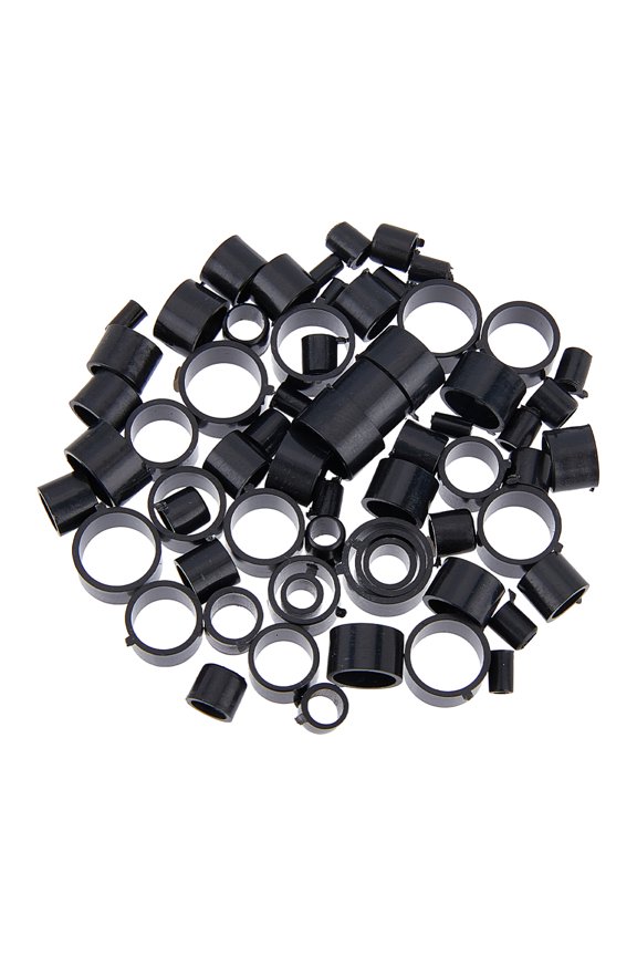 35Pcs 35 Sizes Plastic Guides Ring Column Fishing Rod Repair Findings 2~8.9mm Fishing Rod Replacement Accessories for Modifing Fishing Rod Ring Size DIY