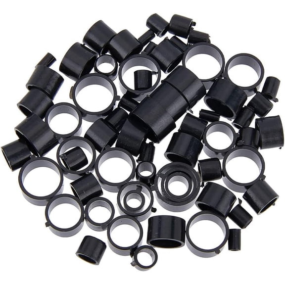 35Pcs 35 Sizes Plastic Guides Ring Column Fishing Rod Repair Findings 2~8.9mm Fishing Rod Replacement Accessories for DIY