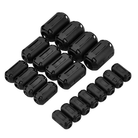 35Pcs 7 Size Clip On Ferrite Rings For Noise Suppression On Power Data Cable