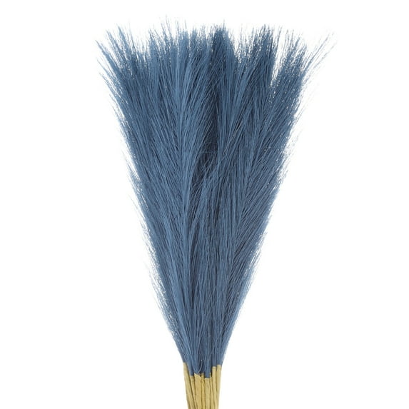 Uxcell 35Pcs Faux Pampas Grass 21" Fake Pampas for Wedding Decoration Blue