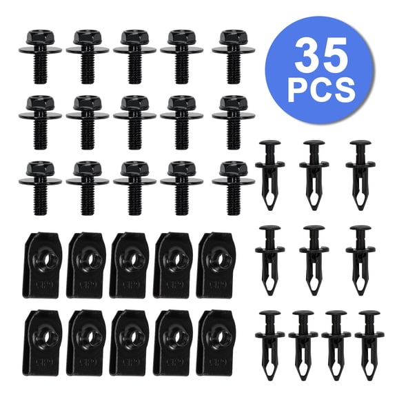 35Pcs M6 Bolts U-nut Clips for Engine Under Cover Splash Shield Mercedes-Benz