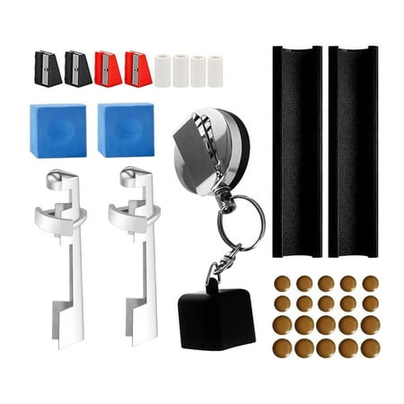35Pcs Pool Cue Repair Chalk Cubes Professional Billiard Cue Tips Billiards Cue Repair Set Billiard Cue Tip Repair for Training