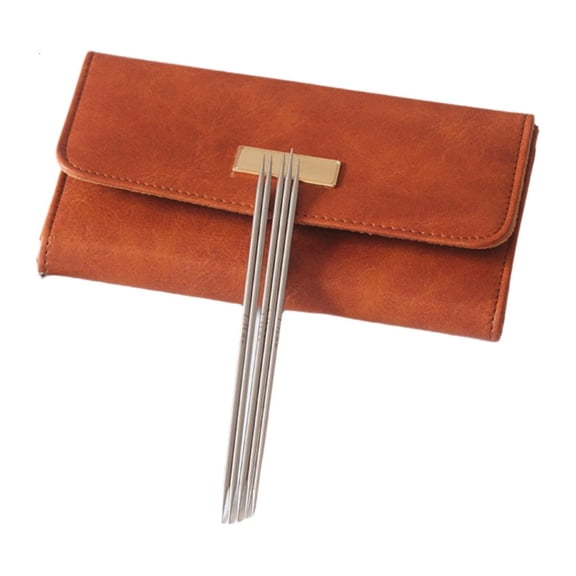 35Pcs Double Pointed Pointed Knitting Needle 15.0cm Stainless Steel Straight Knitting Needle Set for Knitting Weaving