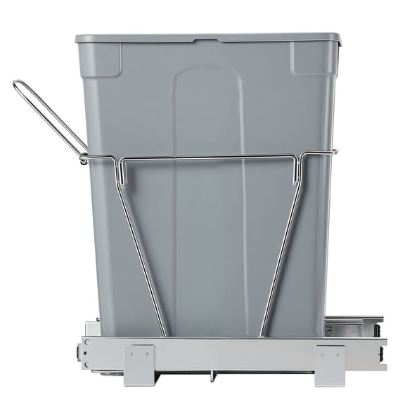 Modern Slim Pull-Out Trash Can Cabinet, 35QT Touch-Free Kitchen Waste Container for Dual Sorting