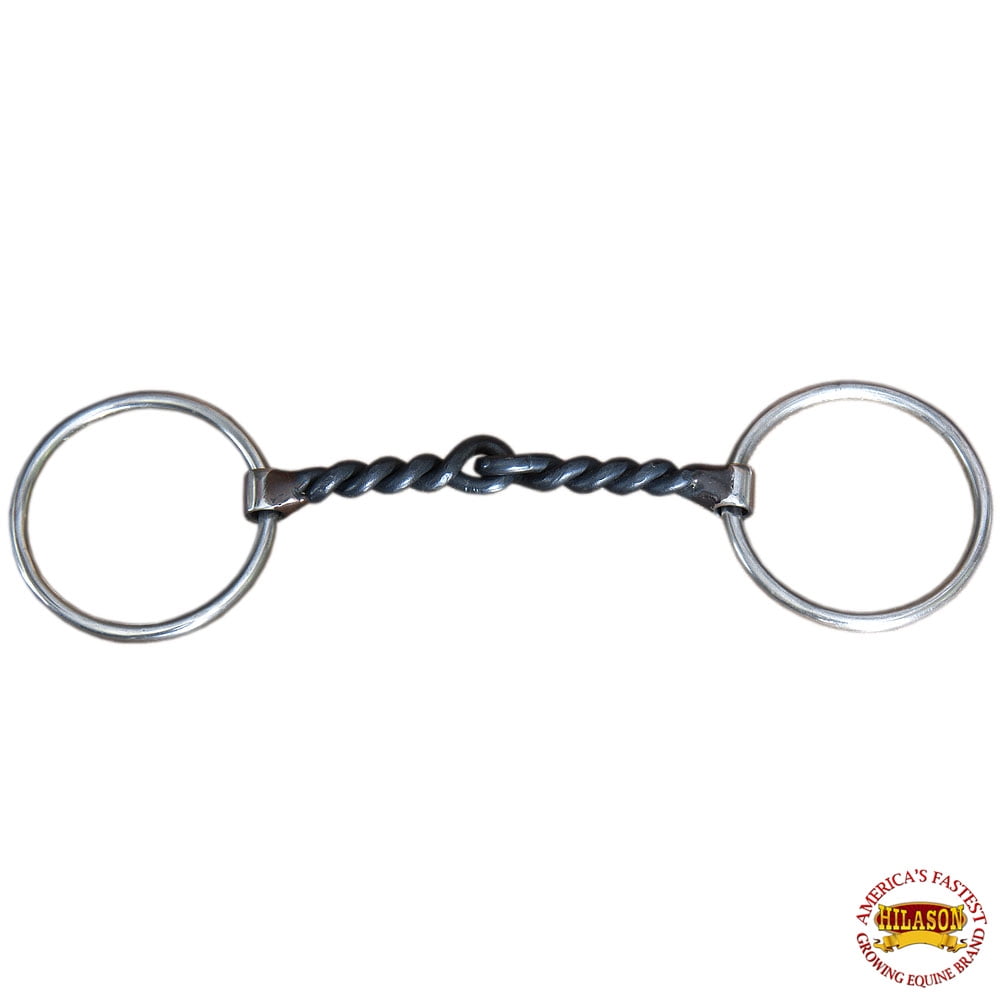 35RI 5" Hilason Western Loose Ring Horse Bit W/ Twisted Sweet Iron