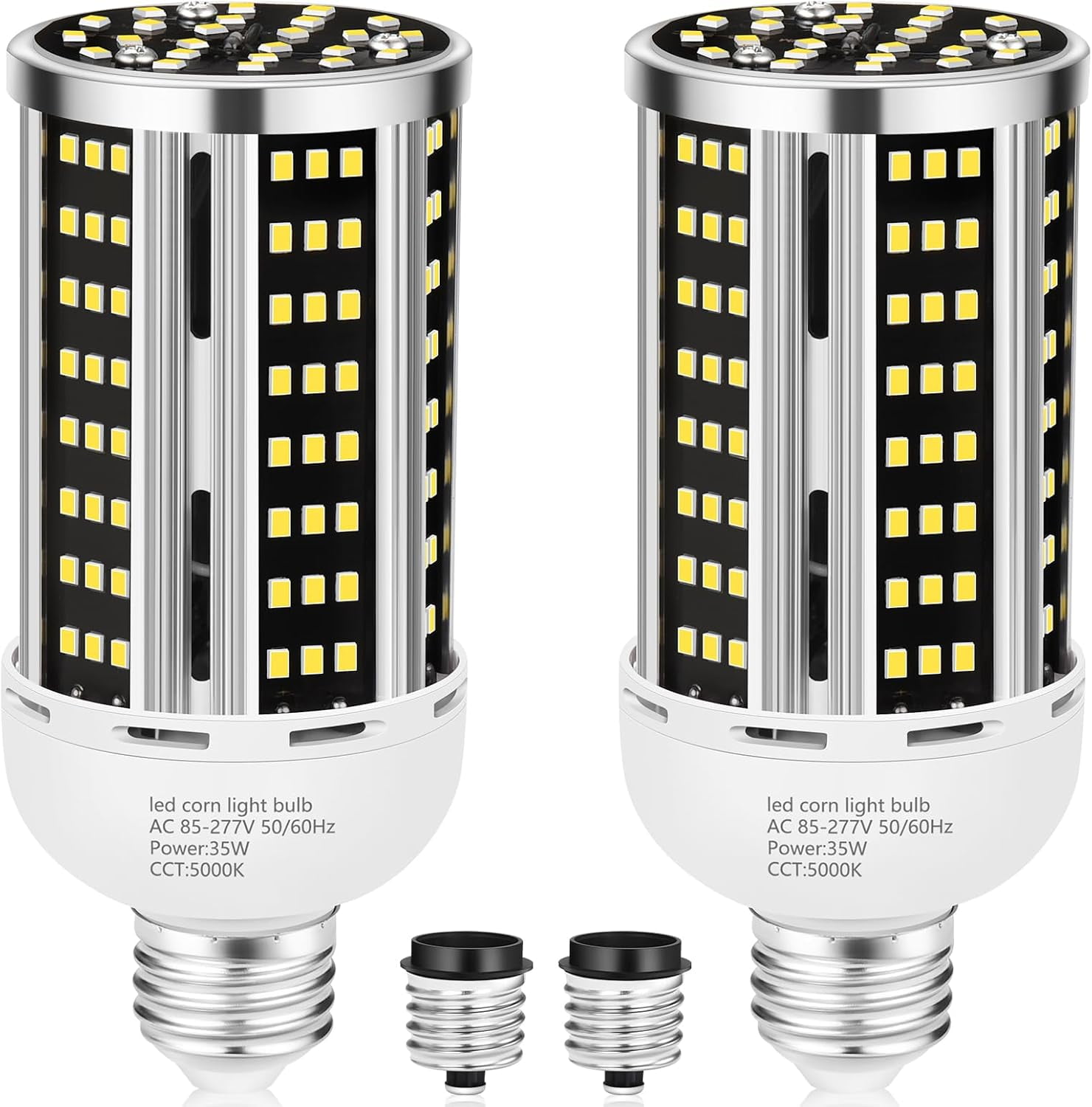35W 2 pack LED Corn Light Bulb,(300W Equivalent ) Commercial Grade