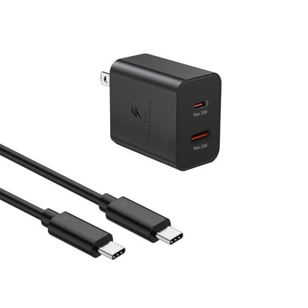 35W Dual Port Wall Charger USB C Adapter, (35W+15W) Super Fast Charging Charger Set for Google Pixel 6 Pro - Dual Port Super Fast Charger! PD Port 35W USB A Port 15W