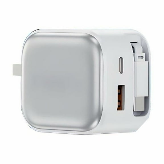 35W Max PD Charging Station With Retractable Wall Plug For Laptop Includes USB C And A Ports Portable Travel Charger