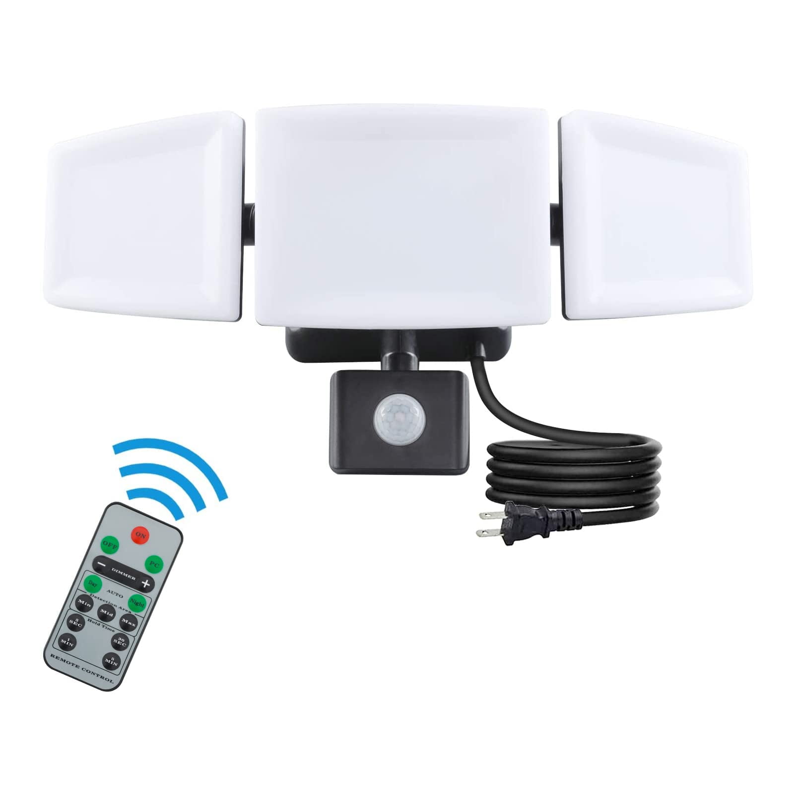 35W Outdoor Plugin Flood Light Motion Sensor LED Security Light