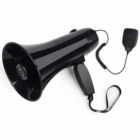 35W Power Portable Megaphone Speaker Bullhorn Handheld Microphone Built-in Siren ,Crystal-Clear Sound