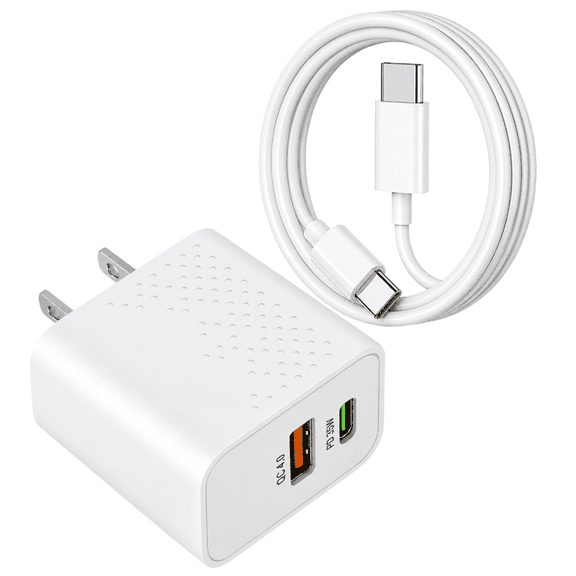Qixxronics 35W Type C Fast Charging Block, 3ft Android Phone Charger Cable Compatible with Samsung Galaxy, OnePlus, Motorola, LG, Z Flip/Z Fold