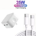 35W USB C Charger with 6.6ft Type C Cable, Dual Ports Type C Charger ...