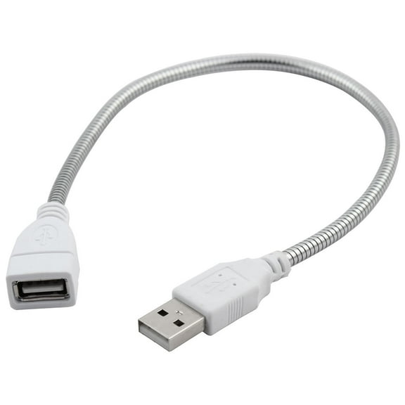35cm Long Metal Flexible 2 Core USB Hose Cable Extension for Light