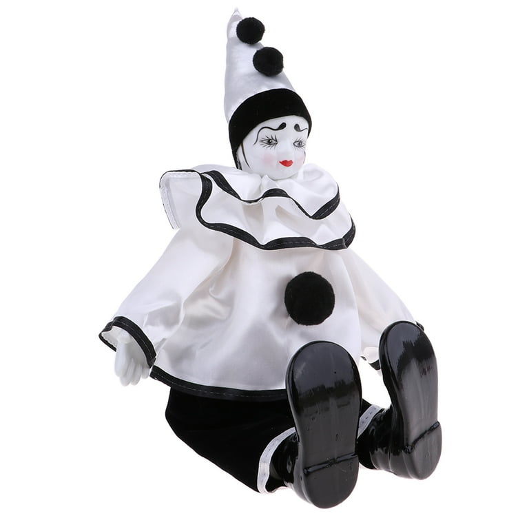 35cm Porcelain Clown Doll With Beautiful Outfit And Ceramic Face Gift For Clown