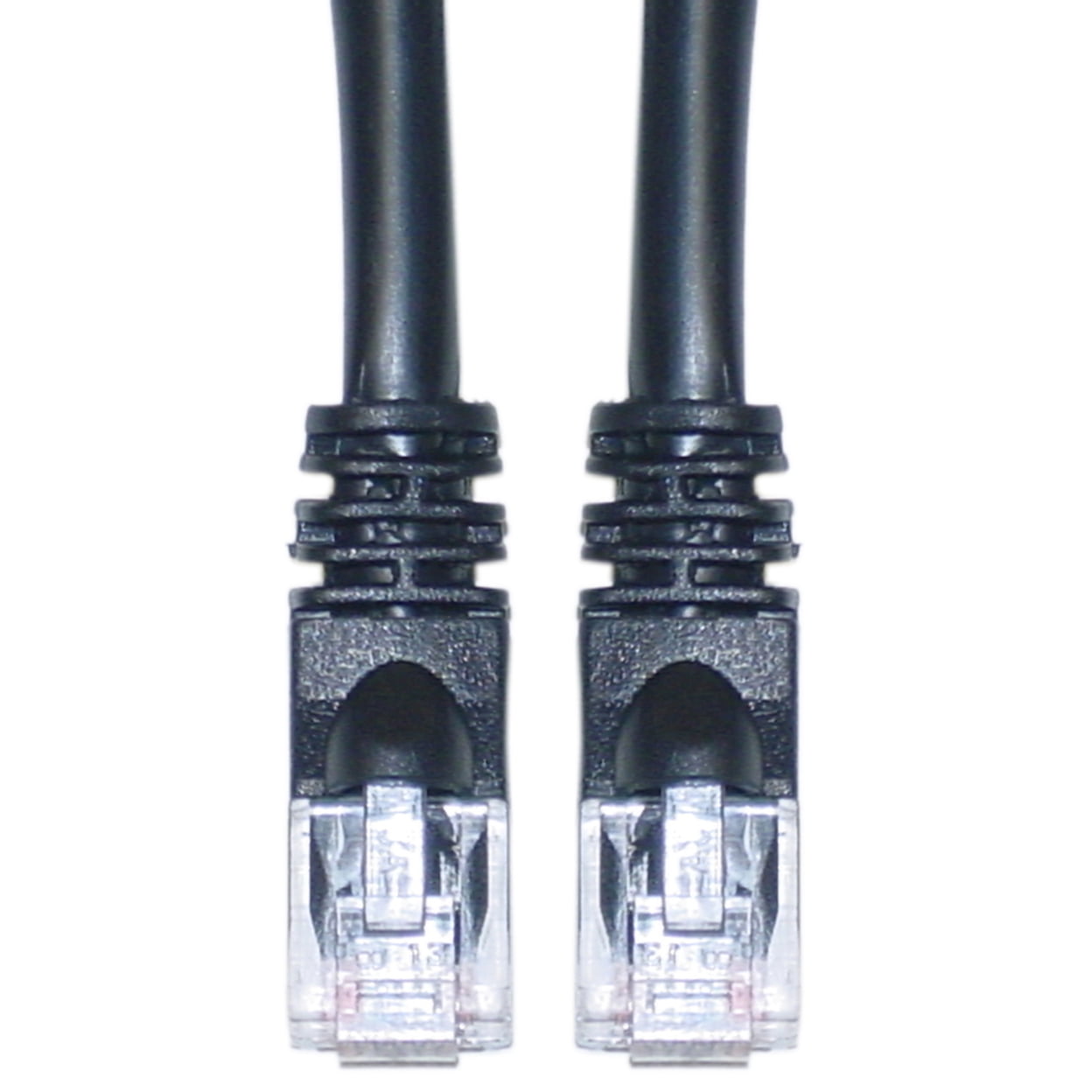 35ft Cat6a Black Ethernet Patch Cable, 10 Gb, Molded Boot