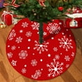 thumbnail image 1 of 35in Christmas Snowflake Tree Skirt,Red Christmas Tree Base Cover,Christmas Tree Mat for Under Tree,Christmas Tree Stand Cover,Christmas Tree Bottom Cover Skirt,Christmas Tree Skirt Bottom Decoration, 1 of 8
