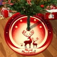 thumbnail image 1 of 35in Christmas Tree Skirt,Red Christmas Tree Base Cover,Christmas Tree Mat for Under Tree,Christmas Tree Stand Cover,Christmas Tree Skirt with Delicate Print Christmas Tree Bottom Decoration, 1 of 9