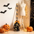 thumbnail image 1 of 35in Halloween Witch Brooms Decoration Mesh Magics Flying Broomstick Prop for Party Costumes Spooky House Wall Hanging Decor with Ribbon Large Scale Witch Broom Prop for Front Porch Display, 1 of 6
