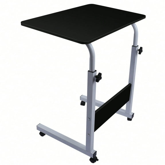 35in Standing Desk Height Adjustable With Wheels Overbed Bedside Table Hospital And Home Work Use