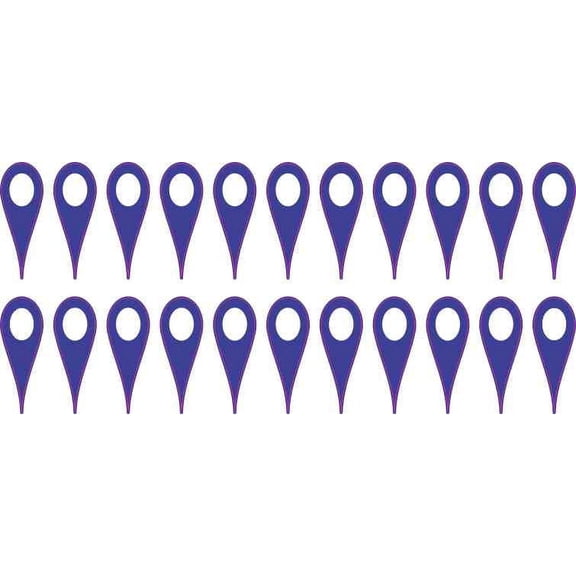.35in x 1in Blue Map Pointer Stickers