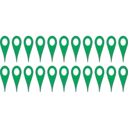 .35in x 1in Green Map Pointer Stickers