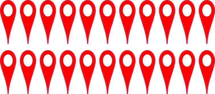 Red Pointer Sticker .35in x 1in Red Map Pointer Stickers - Walmart.com