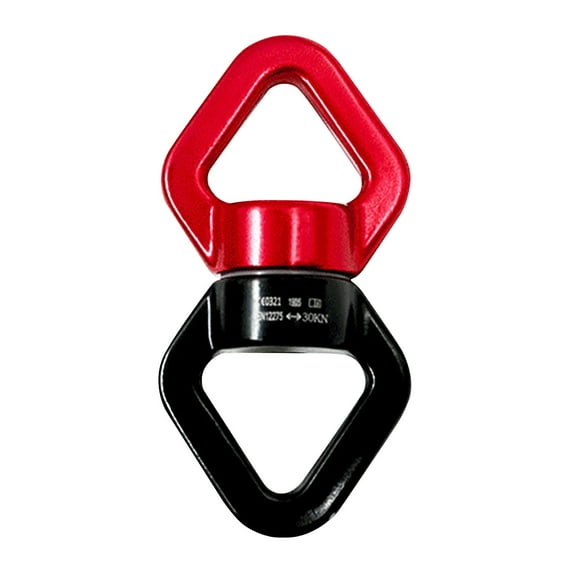 35kN Swing Swivel, Safest Rotational Climbing Rope Devices Hanging Hook Accessory for Tree Swing, Aerial Dance, Swing Spinner Hanger, Rock Climbing, Hanging Hammock,Carabiner(Red)