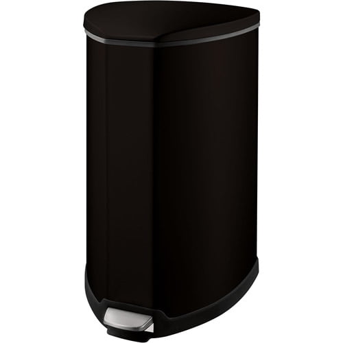 35l Grace Step Bin Black Trash Can