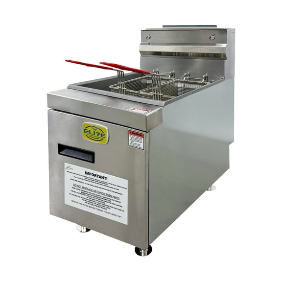 35lbs Natural Gas Countertop Fryer Three Tube Burners 70,000BTU