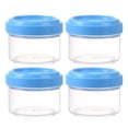 thumbnail image 1 of 35ml Mini Clear Storage Jars with Lids, 4 Pack Leakproof Airtight Containers, Refillable Small Food Jars for Kitchen, Condiments, Spices & Travel, 1 of 2