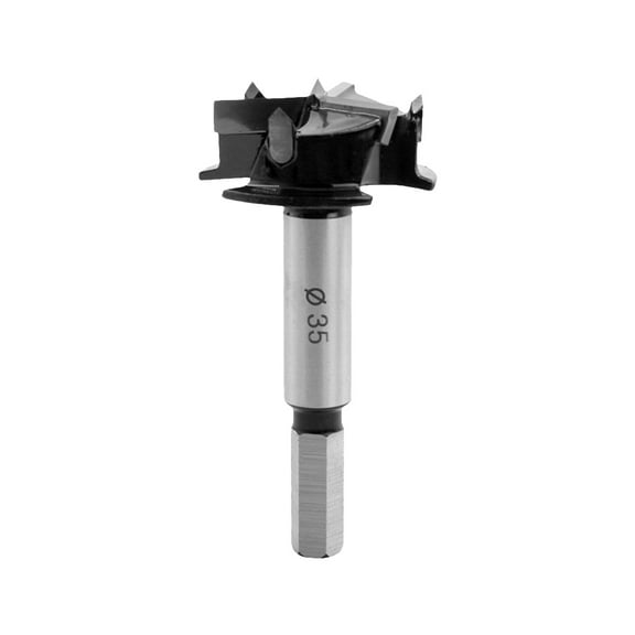 35mm 3 Blades Wood Drill Bit Centering Hole Cutter Woodworking Tool Woodworking Drill Bit (Silver)