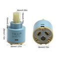 35mm/40mm Replacement Ceramic Tap Cartridge Valve Kitchen Basin 35mm