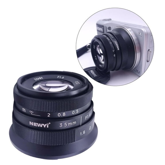 35mm 6 APSC Manual Fixed Camera Lens for Mirrorless Cameras A6500 A6300 A5100 -3 -3N -3R -C3 -5 -5T A7II A7SII