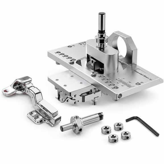 35mm Cabinet Hinge Jig Quick Clamp Dust Port Drill Guide Tool