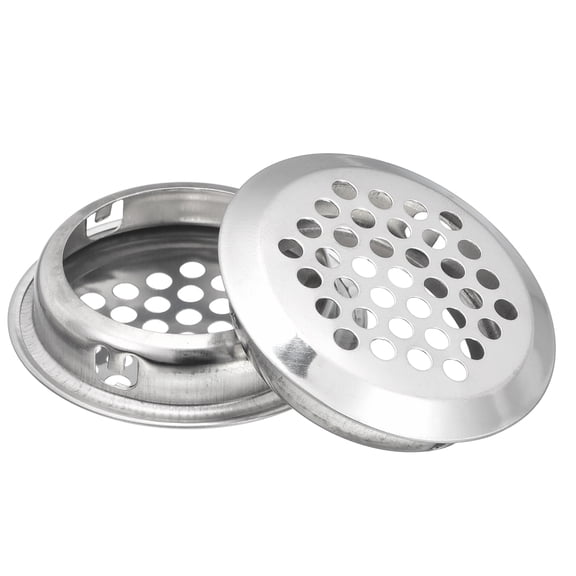 35mm Circular Soffit Vent, 18 Pack Stainless Steel Round Air Vents, Silver Tone