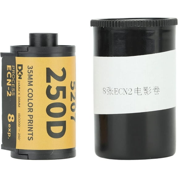 35mm Color Print Film, Wide Exposure Range HD High Resolution Practice Film Roll ECN2 Processed Color Print Film for 135 Camera(8 Sheets)