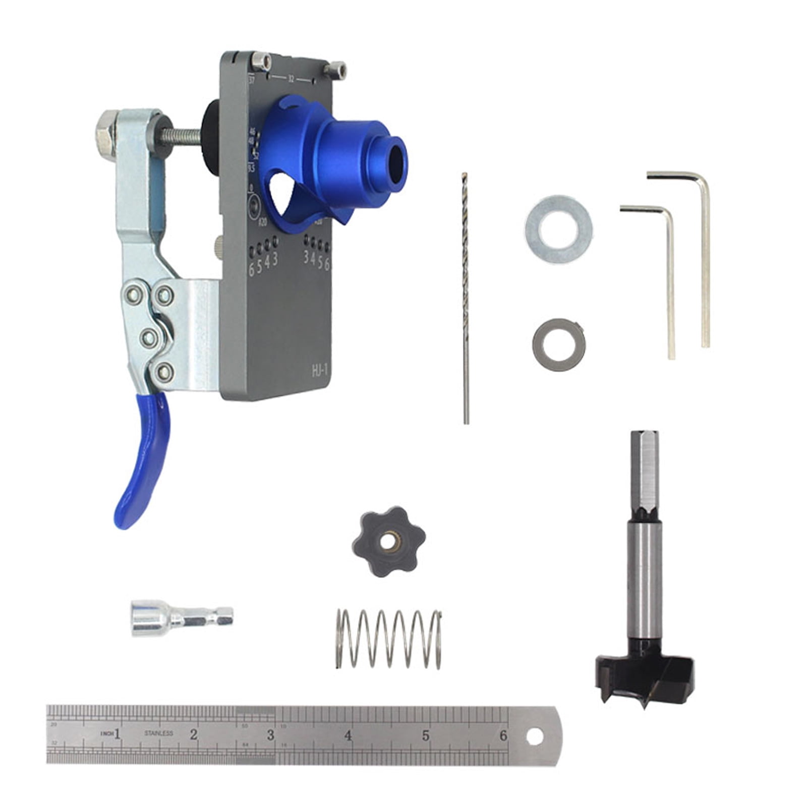 35mm Concealed Hinge Jig Boring Hole Drill Guide Cutter Bit Set Door Boring Hole Template and Bit for Cabinet Door