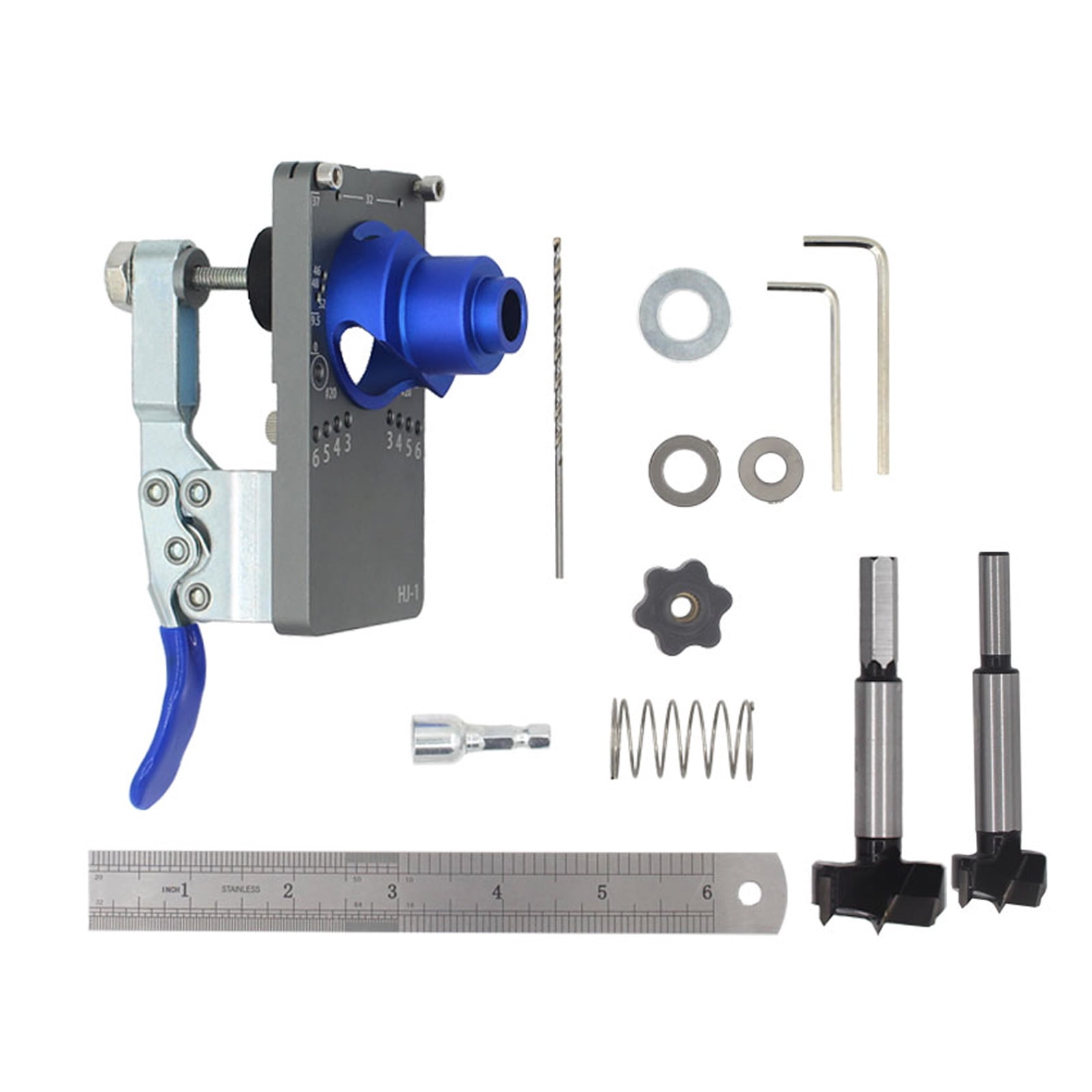 35mm Concealed Hinge Jig Boring Hole Drill Guide Cutter Bit Set Door Boring Hole Template and Bit for Cabinet Door